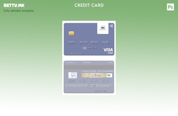 Модерен стил на Африканската банкарска корпорација (ABC) Шаблон за дебитна карти